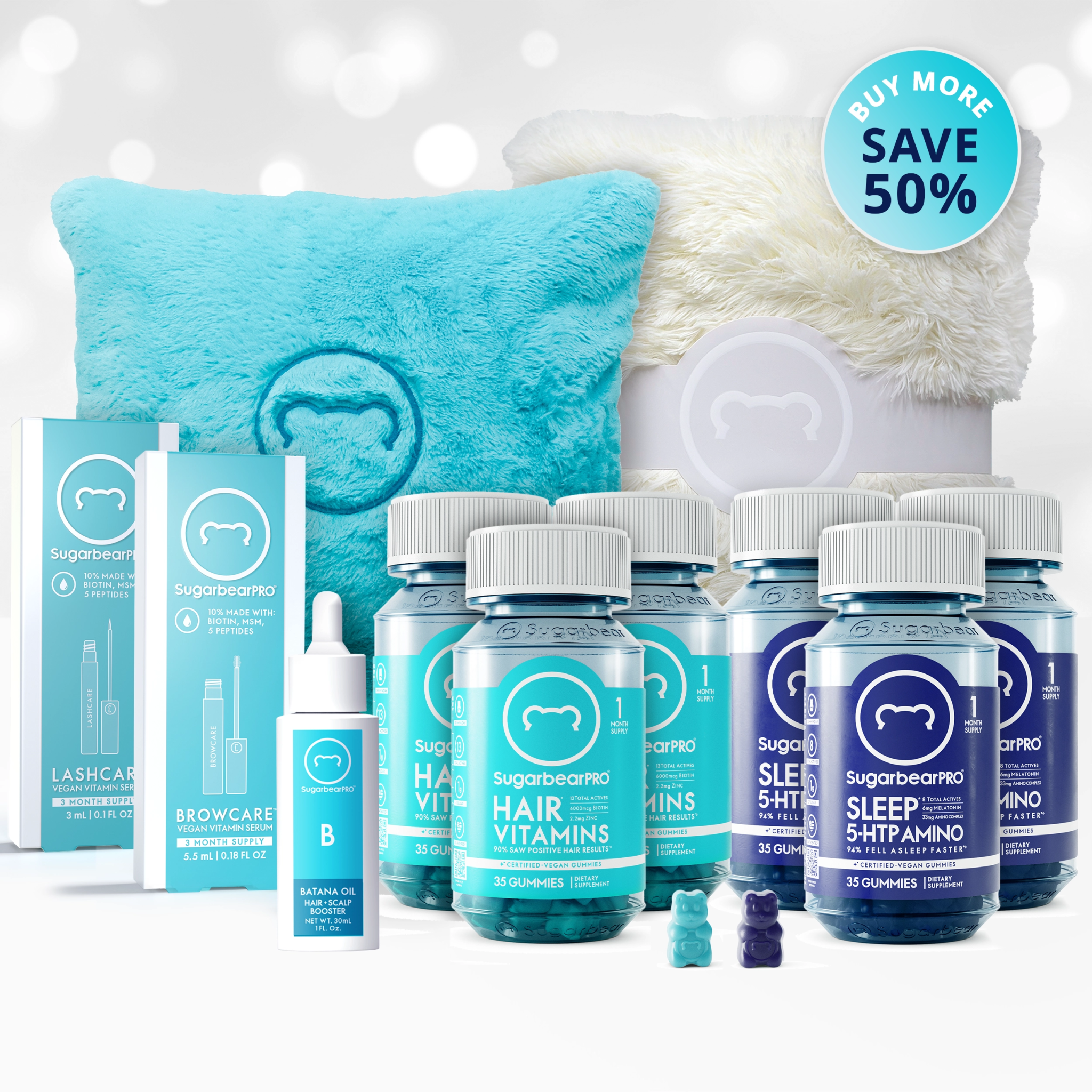 SugarbearPRO Anniversary Signature Collection - SugarbearPRO® Signature Collection ultimate hair care bundle with vitamins, serums, and exclusive gifts.
