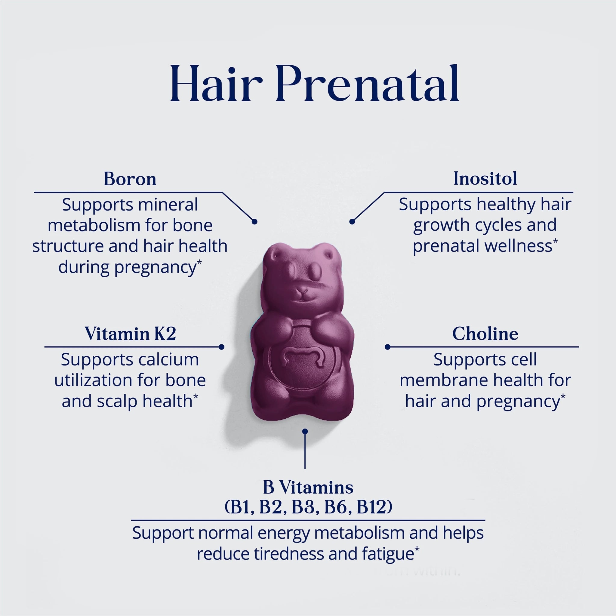 SugarbearPRO Prenatal Hair Vitamin Gummies - 70ct - 1 Month - SugarbearPRO®