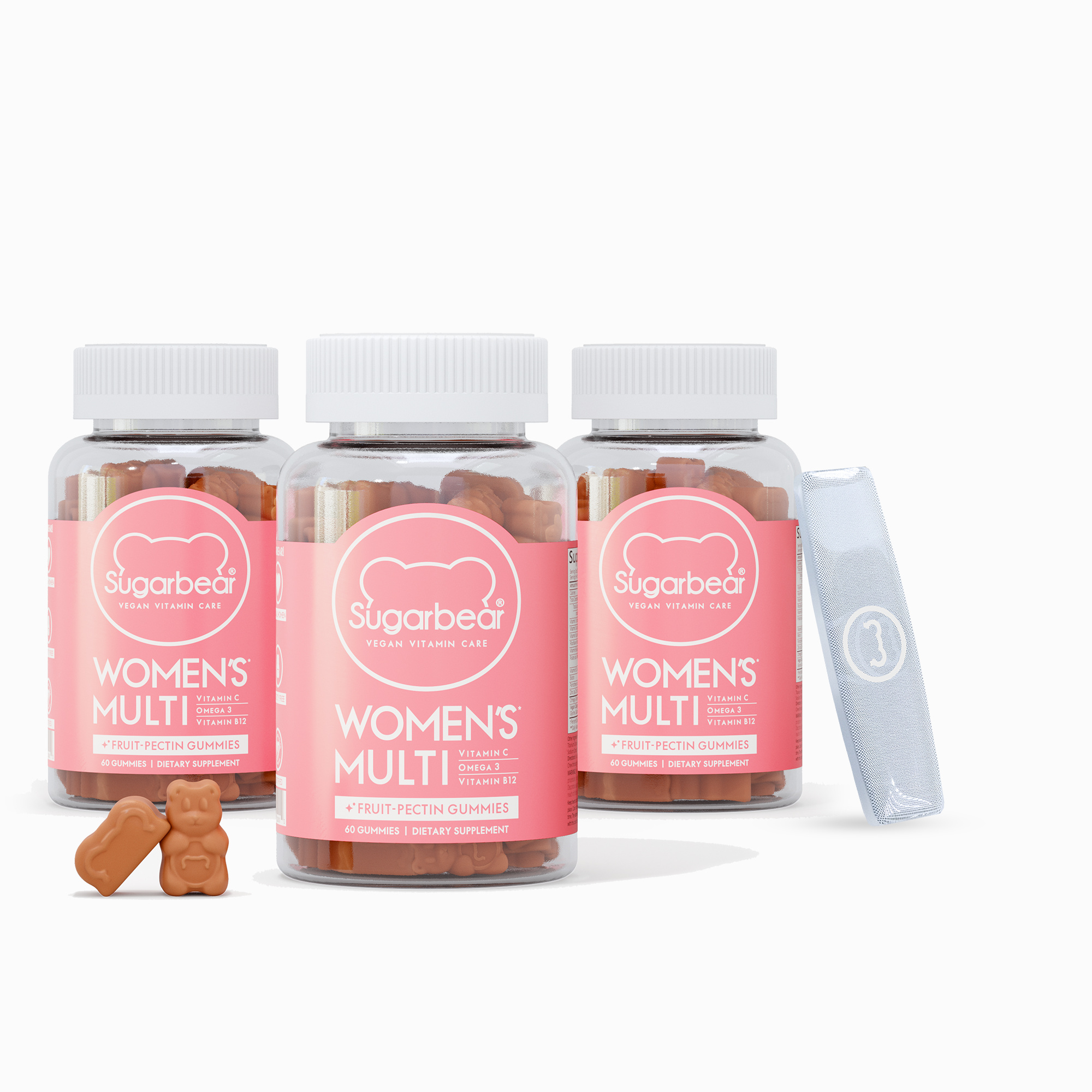 Sugarbear Women's Multi Vitamins - Paquete de 3 meses + regalo gratis