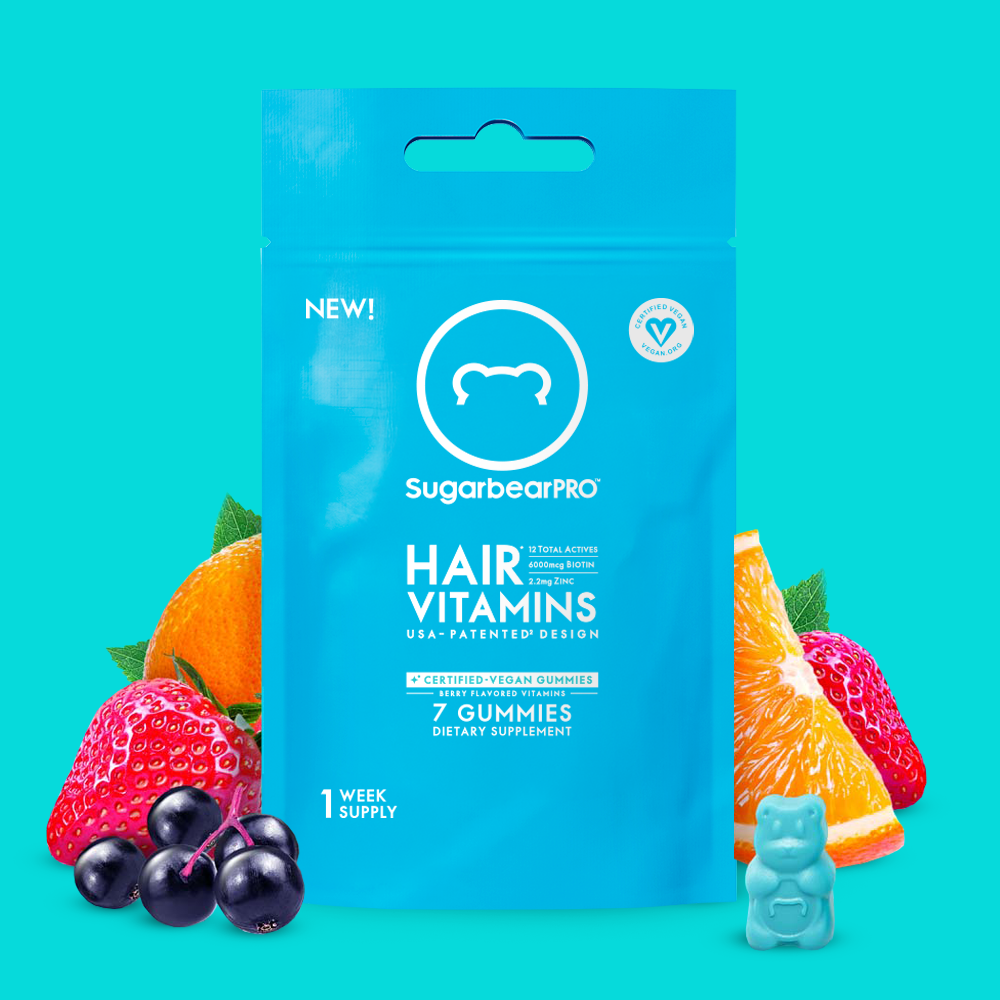 SugarbearPRO Hair Vitamin Vegan Gummies - 1 Week Pouch