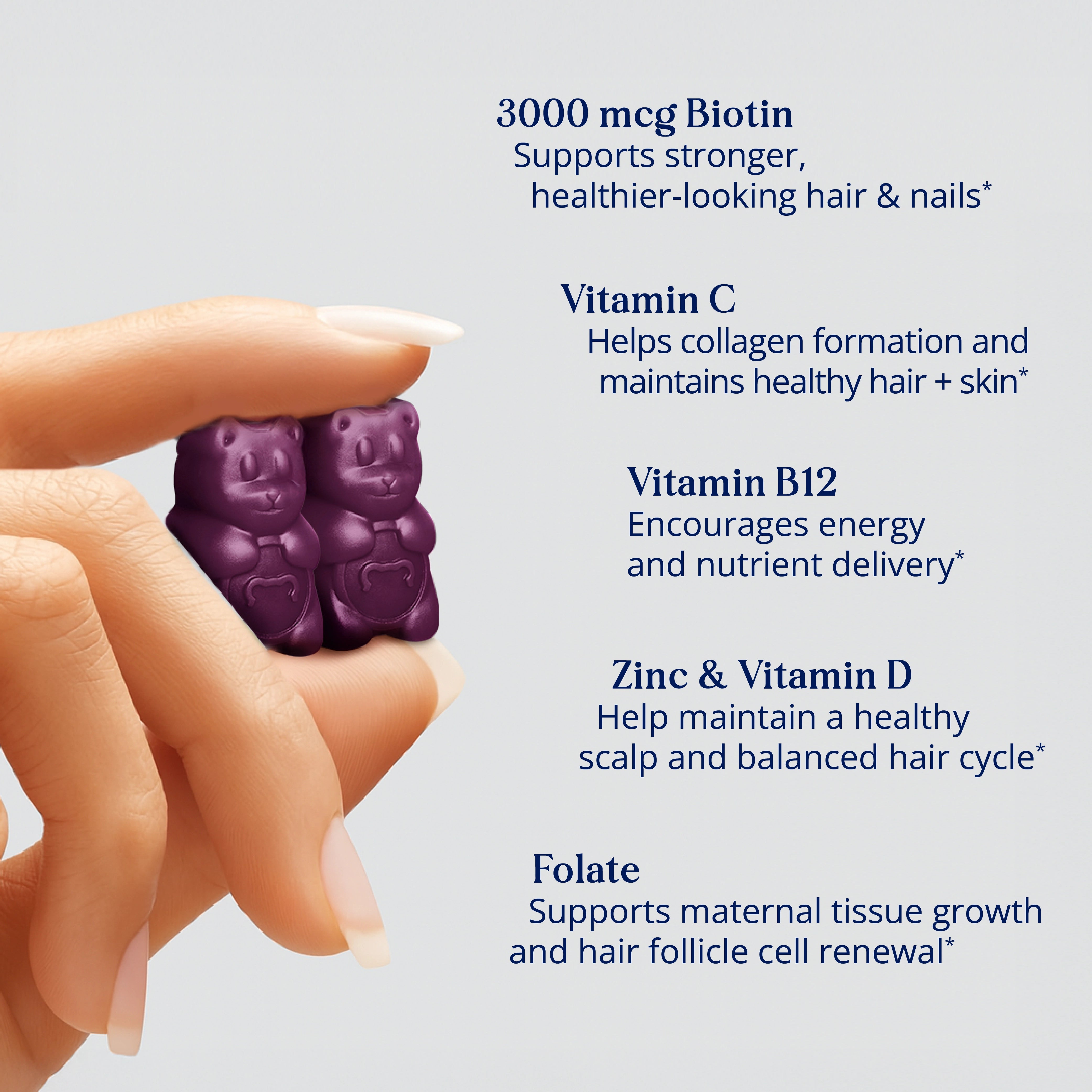 SugarbearPRO® Hair Prenatal Vegan Vitamin Gummies - 1 Month Supply