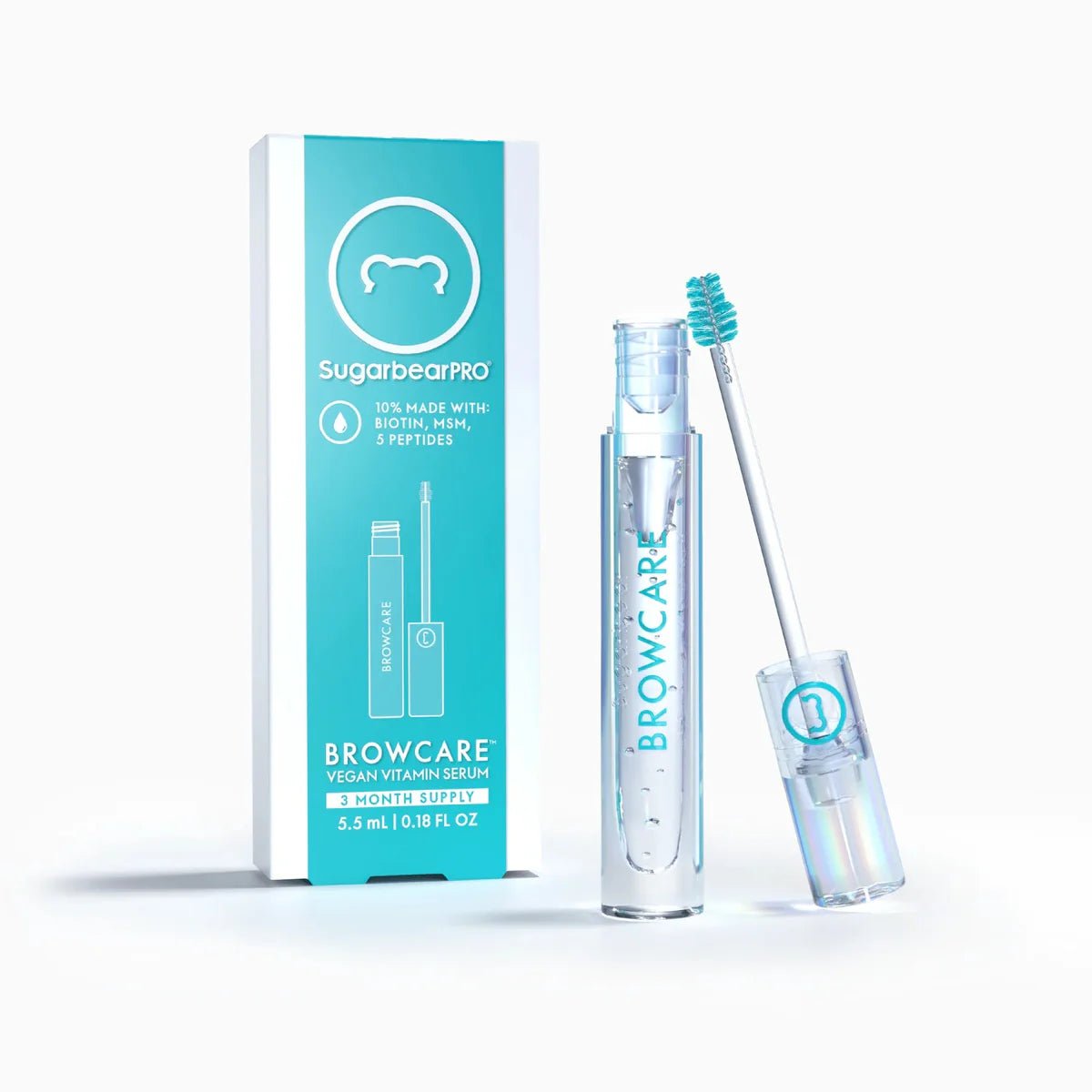 SugarbearPRO Glow & Grow Duo -  BrowCare serum part of the complete beauty routine vitamins set.SugarbearPRO®