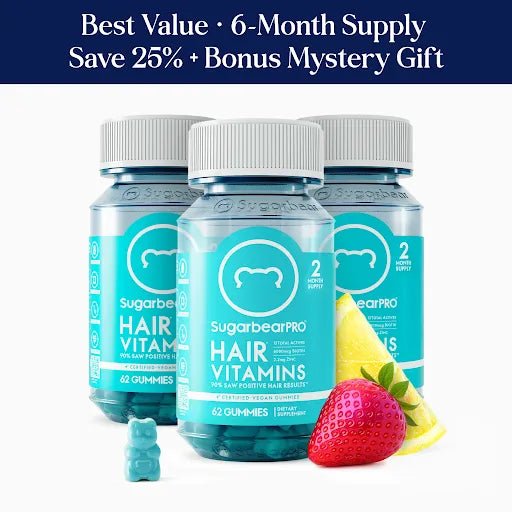 SugarbearPRO® Hair Vegan Vitamin Gummies - 6 Month Supply + Free Gift* - SugarbearPRO®