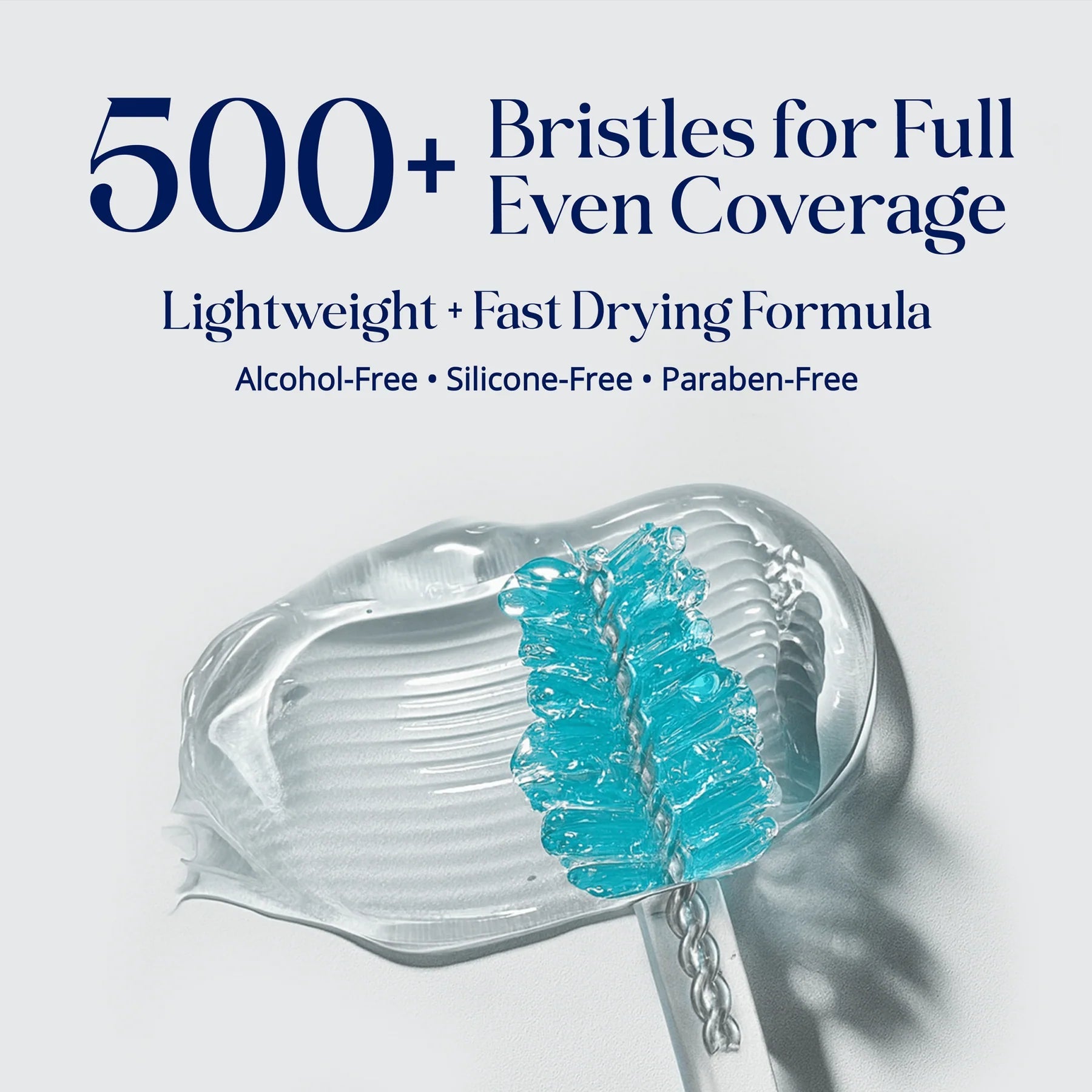 The 500+ bristle brush for full coverage with SugarBear Pro's lash serum.